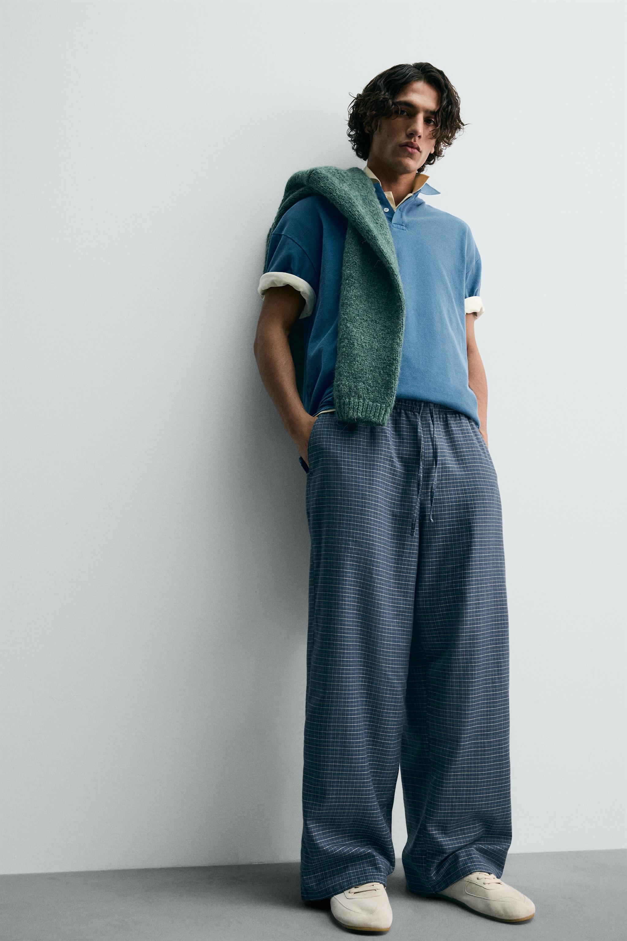 PANTALON BAGGY À CARREAUX